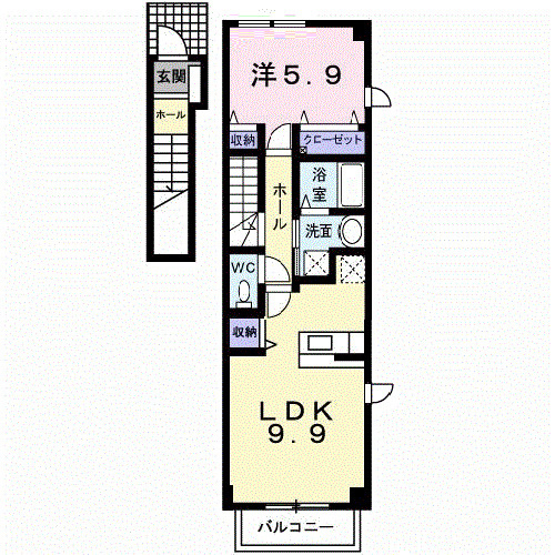 カーサ・ソレイユ五番館の間取り