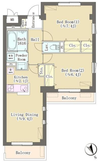 【間取り】 | ＨＩＬＬ　ＴＯＰ　ＲＥＳＩＤＥＮＣＥ　ＯＳＡＫＩ