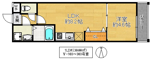 フジパレス城東諏訪Ⅴ番館の間取り