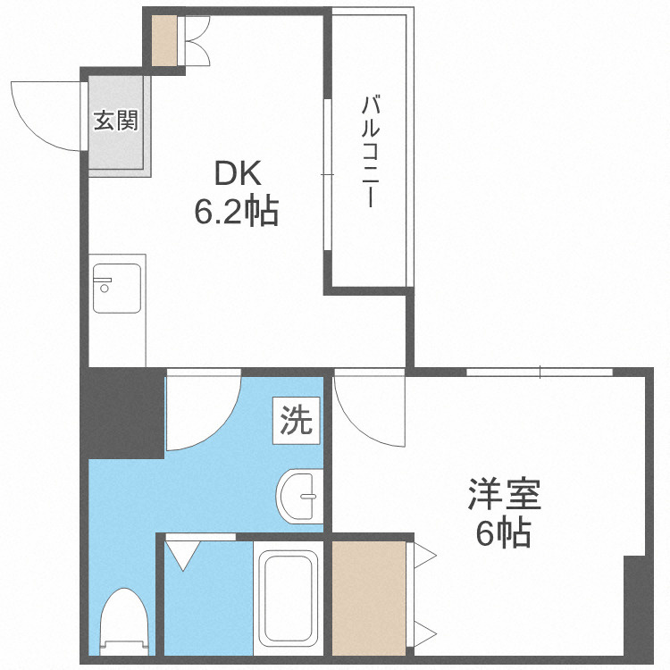 グランドゥール九条の間取り