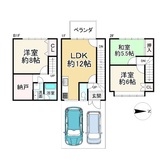 【オーナーチェンジ】鳴滝宅間町戸建ての間取り