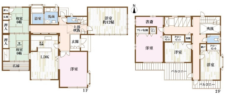 霞ヶ丘３丁目　中古戸建の間取り