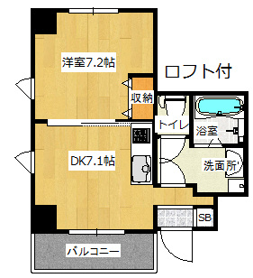 トミオコートの間取り|１DK