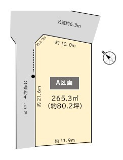 sumu terrace 瑞穂区岳見町 A区画の区画図