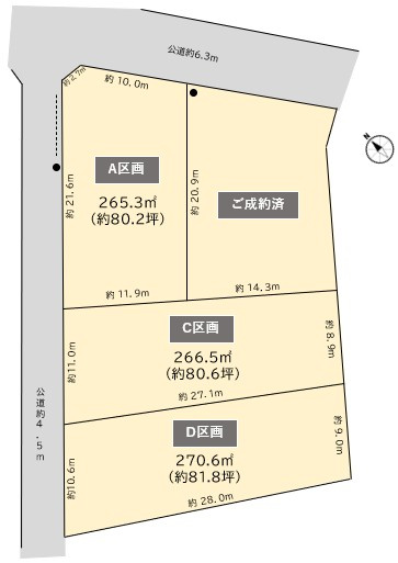 sumu terrace 瑞穂区岳見町 A区画の区画図