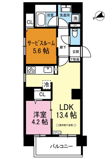 【間取り】 | Kikka Felicia/キッカフェリシア | 1SLDKタイプはキッチンと寝室を分けたい方におすすめです☆カップルさんや新婚さんにも大人気！なんと言っても角部屋なのが嬉しい♪