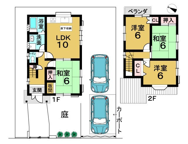 中古戸建　東本梅町赤熊東山口の間取り