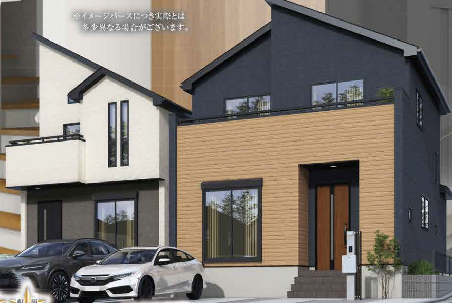 【仲介手数料無料】入間市久保稲荷２号棟　入間市の新築住宅なら西武ハウジングの外観パース