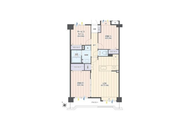 シーダム藤沢善行の間取り