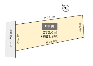 sumu terrace 瑞穂区岳見町 D区画の区画図