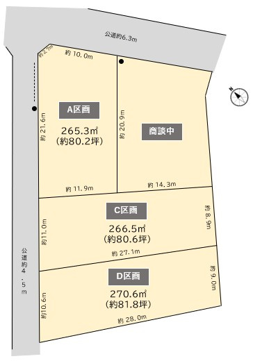 sumu terrace 瑞穂区岳見町 D区画の区画図