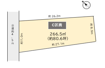 sumu terrace 瑞穂区岳見町 C区画の区画図