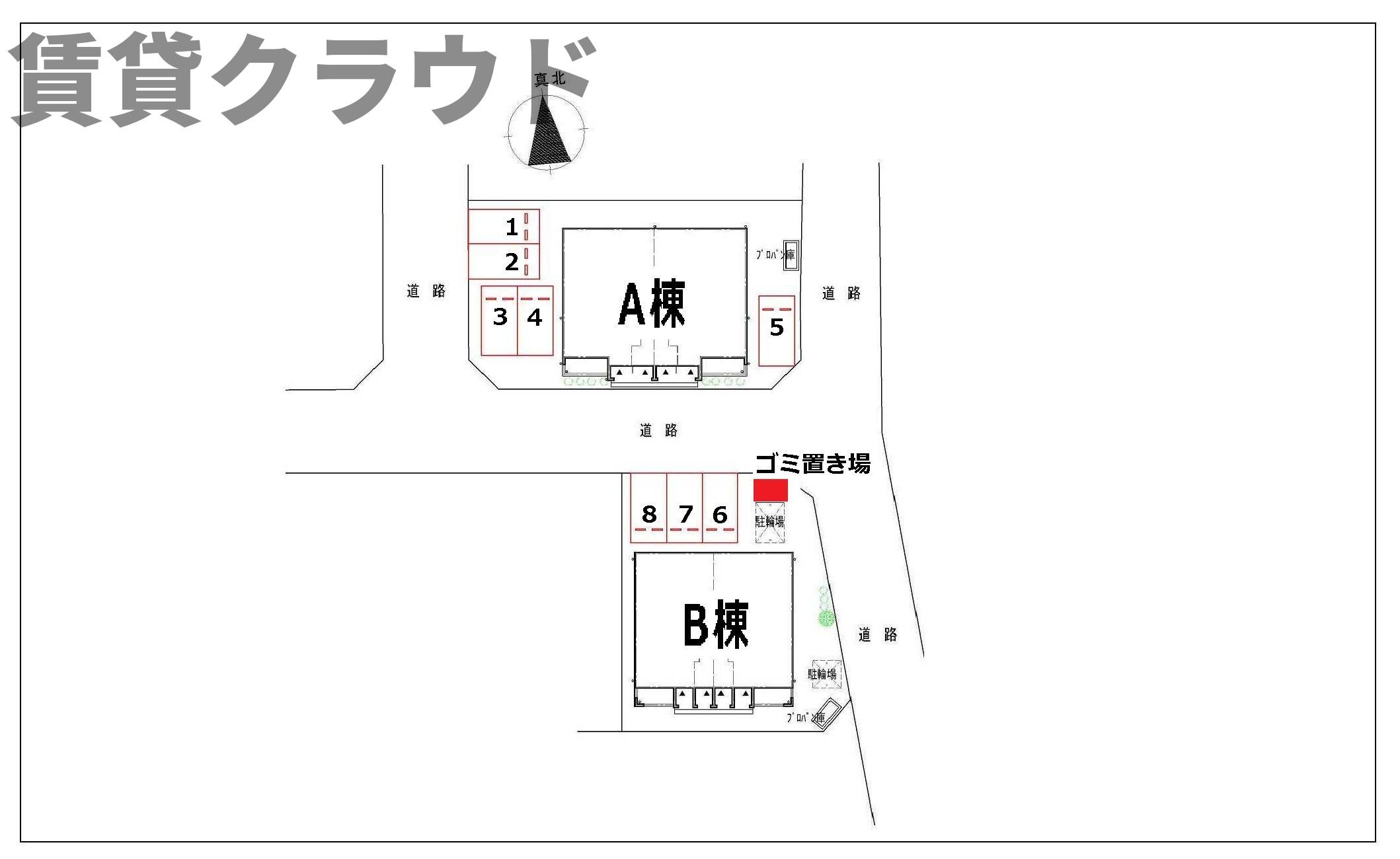 リバーサイドＢの区画図