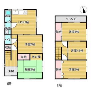 【間取り】 | 丹波篠山市西新町　貸戸建