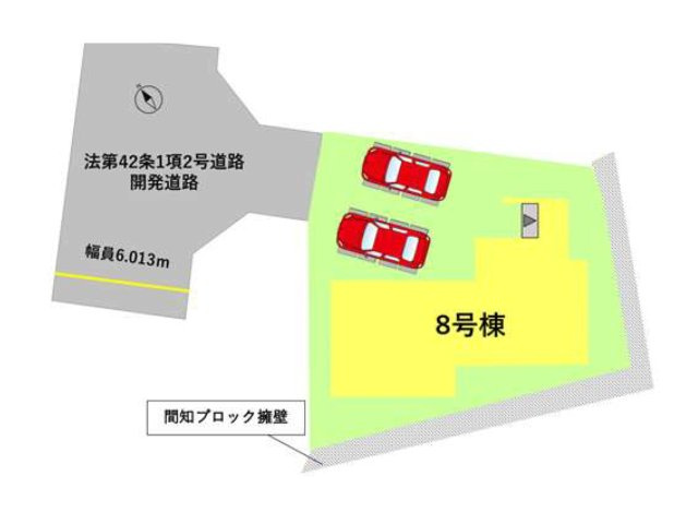 合志市御代志第12-1棟（8号棟）　の区画図|配置図（8号棟）