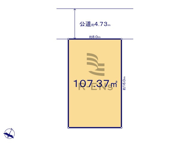 【区画図】 | 西東京市保谷町２丁目　売地 | 107.37ｍ2の広々した土地は建築条件無しです