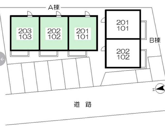 星ヶ丘シティAの区画図
