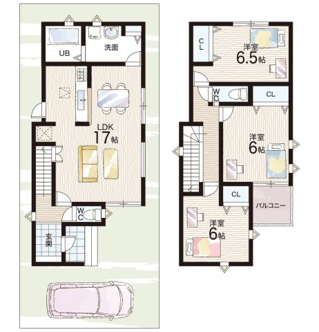 明石市朝霧台　第24-1期　新築一戸建ての間取り|1号地