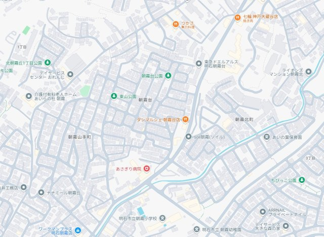 明石市朝霧台　第24-1期　新築一戸建ての地図