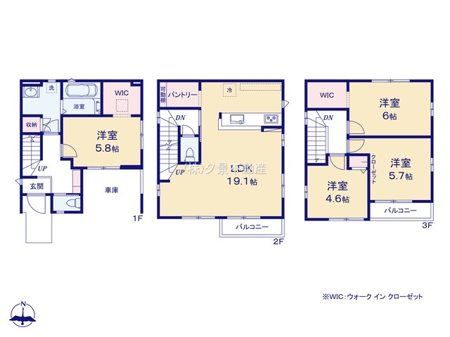 《仲介手数料無料》浦和区瀬ヶ崎４丁目32-6新築一戸建てケイアイフィットの間取り
