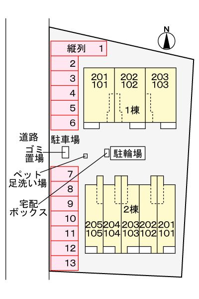 アズーロＢの区画図