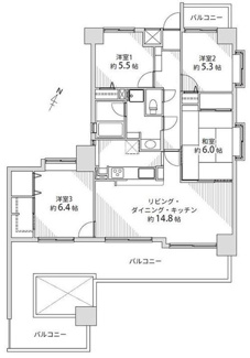 【間取り】 | ☆ヴェルディ宇品東☆