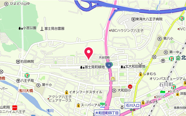 『八王子市新築戸建て』八王子市富士見町43-19【仲介手数料無料】　４期の地図|～仲介手数料無料☆八王子ひなた不動産～　八王子市富士見町　新築戸建て