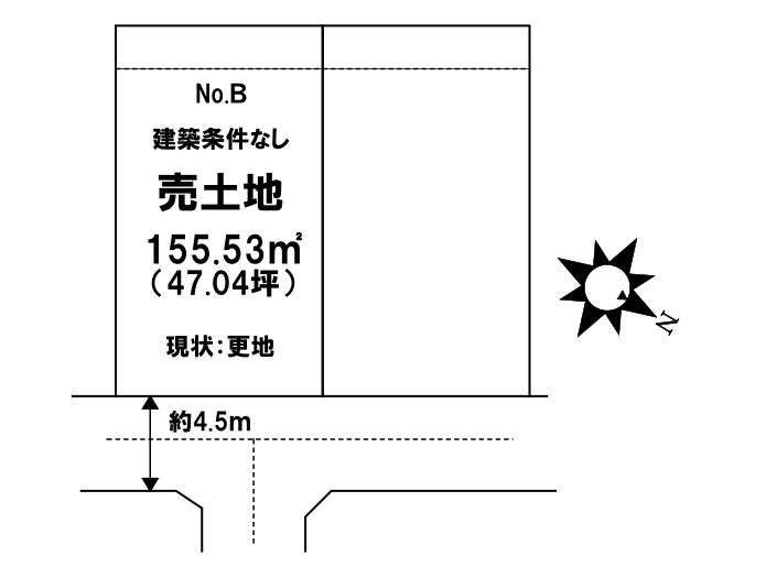 売土地　上安6丁目の土地図
