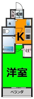 仲介手数料０円！プレサンス金山グリーンパークスの間取り