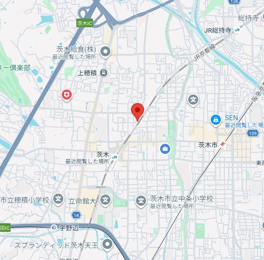 リブリ茨木春日の地図