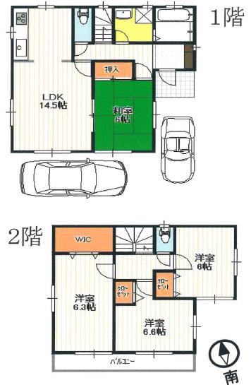 明石市大久保町西島　中古戸建の間取り|4LDK＋WICです。