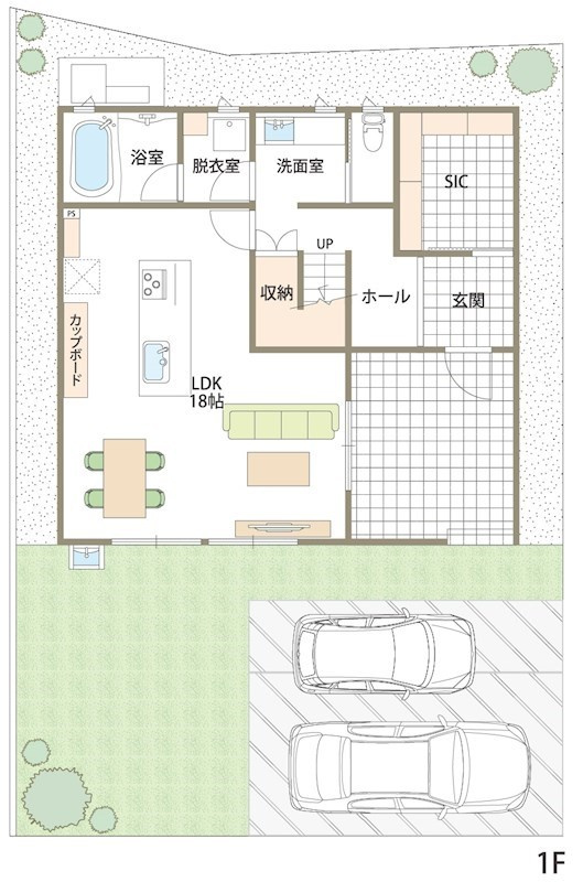 新築　高崎市上中居町　3号棟の区画図|区画図　南東側接道幅員約5ｍ