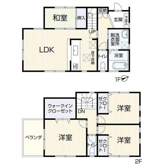 中央区小山2丁目　中古戸建の間取り|間取図「中央区小山2丁目中古戸建」