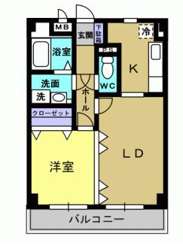 ユーミーセンターコム KMの間取り