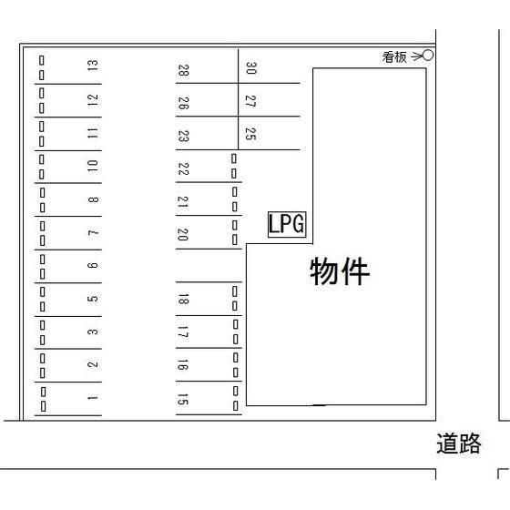 岐阜市北一色８丁目のアパートのその他|配置図