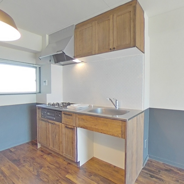 岐阜市北一色８丁目のアパートのキッチン