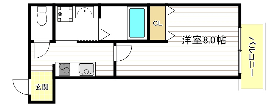 クローバー・シエル長居公園の間取り