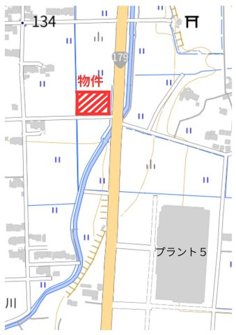 鏡野町古川　売地　1286坪の地図
