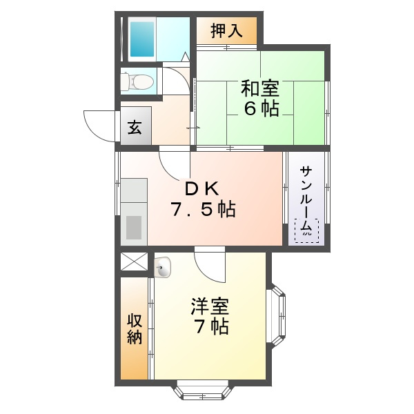 ハイツ千代が丘の間取り