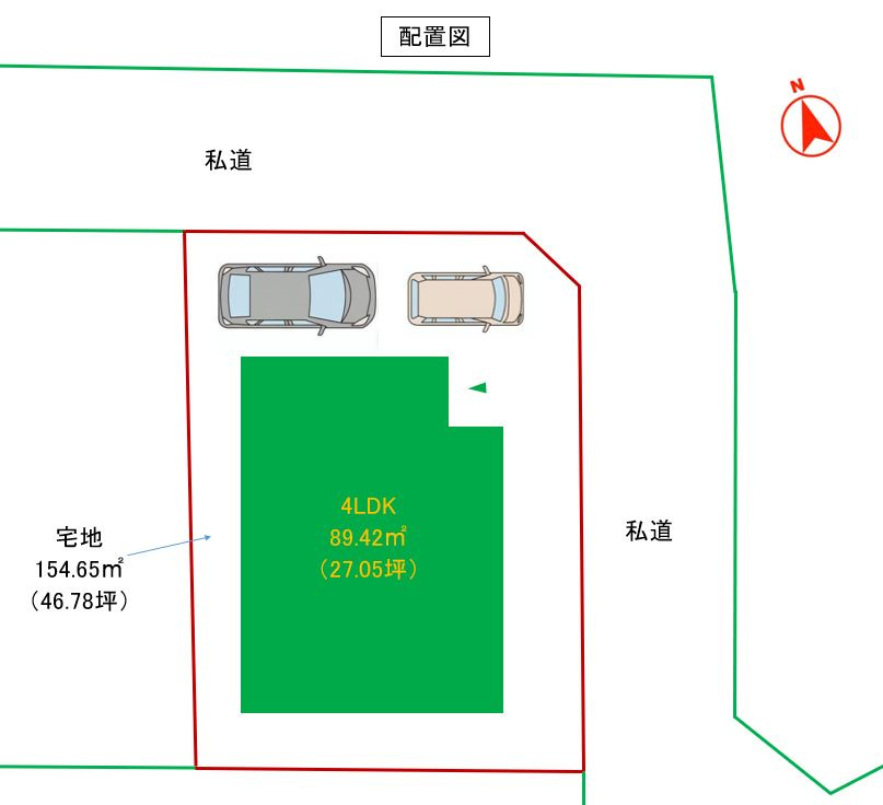 藤岡市藤岡　中古1390の区画図