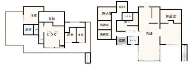 【間取り】 | 姫路市北新在家2丁目　店舗付住宅 | 1階店舗+3LDKです。
