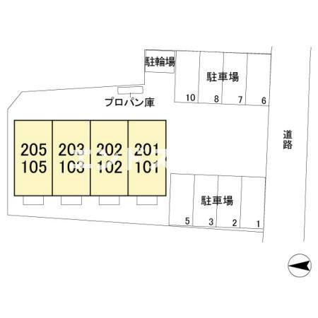 ＣＡＳＡ芝塚ＭＴの区画図|高崎、前橋エリアのお部屋探しはエンドスケープまで！お客様の理想お聞かせ下さい♪