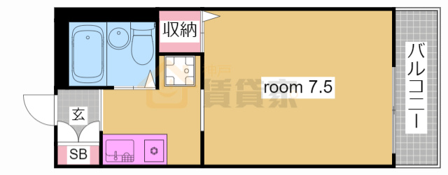 神戸市須磨区南落合１丁目のアパートの間取り