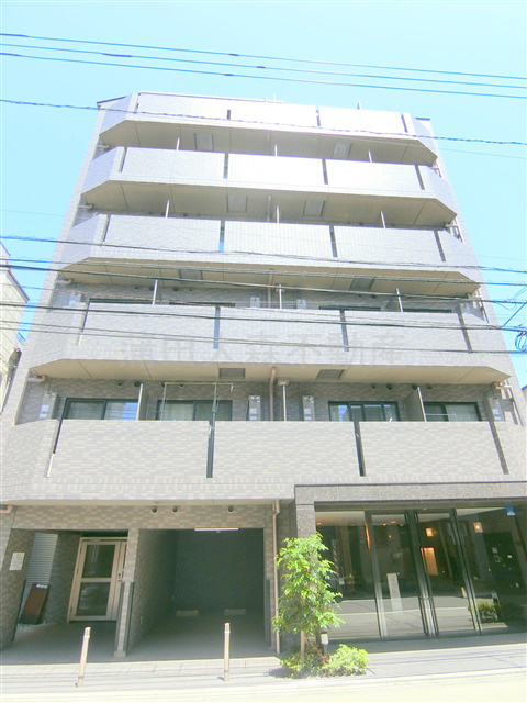 ルーブル大森西弐番館の外観|2020年8月築　RC鉄筋コンクリート造地上6階建て1K～2LDK総戸数39戸の分譲賃貸マンション　京浜急行本線大森町駅からは商店街の道のりの東京都大田区大森西3丁目　オートロック宅配BOXゴミ捨て場