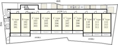 グレイス幕張Ⅱの区画図