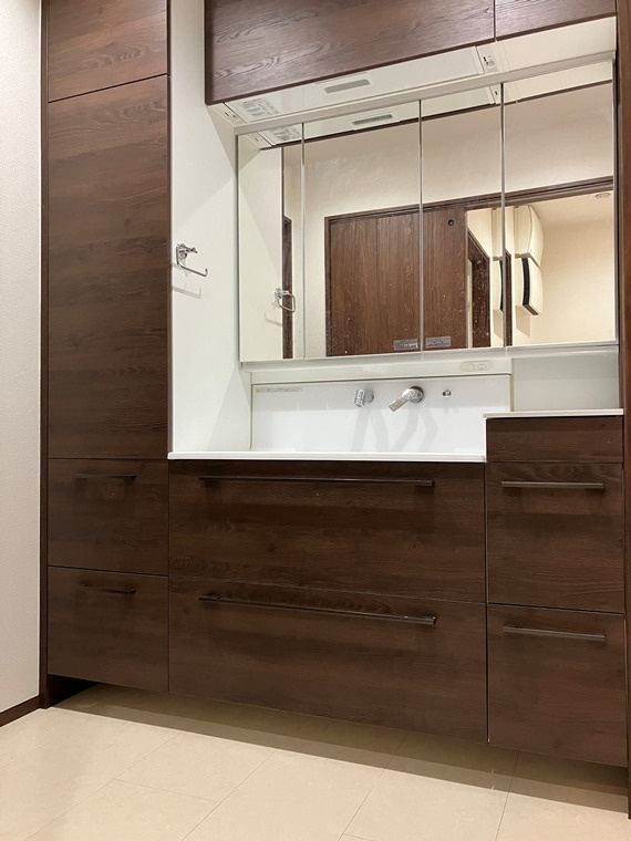 藤原戸建の洗面所