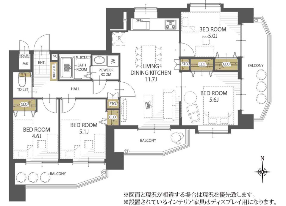 三愛シティライフ箱崎12の間取り