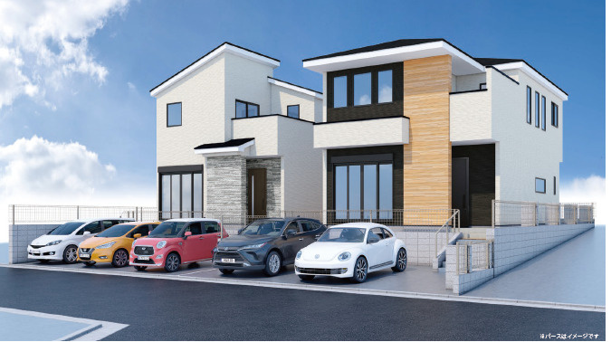 仲介手数料不要　KEIAIスターTERRACE北区楠２期【楡木小・楠中】の外観パース