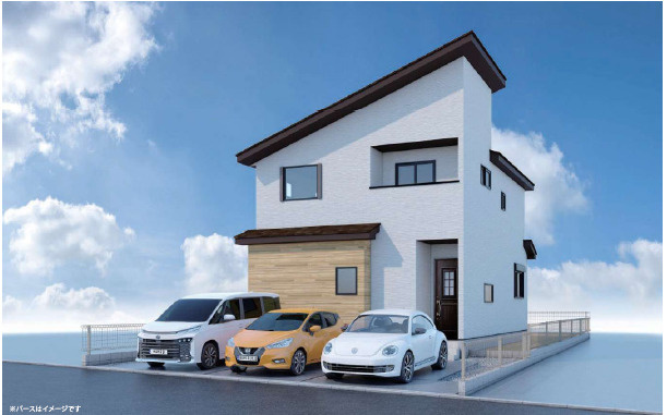 仲介手数料不要　KEIAIスターTERRACE菊池郡大津町２期【美咲野小・大津北中】の外観パース