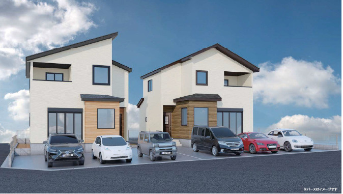 仲介手数料不要　KEIAIスターTERRACE菊池郡大津町３期【大津小・大津中】の外観パース